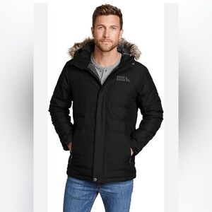 NWT Eddie Bauer Black Boundary Pass Down Parka